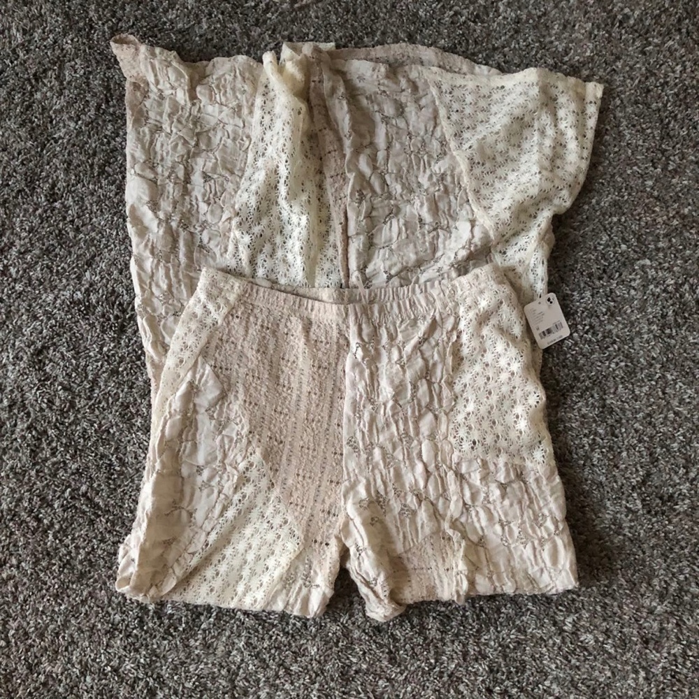 NWT Free People Soft Shock Patchwork Flare Pants - Picture 4 of 6